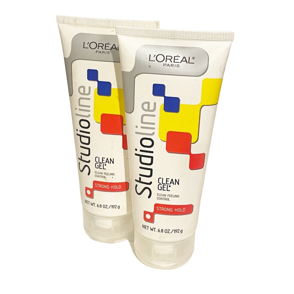 L'Oreal Studio Clean Gel Strong Hold 6.8oz DISCONTINUED NEW Haircare Lot of 2